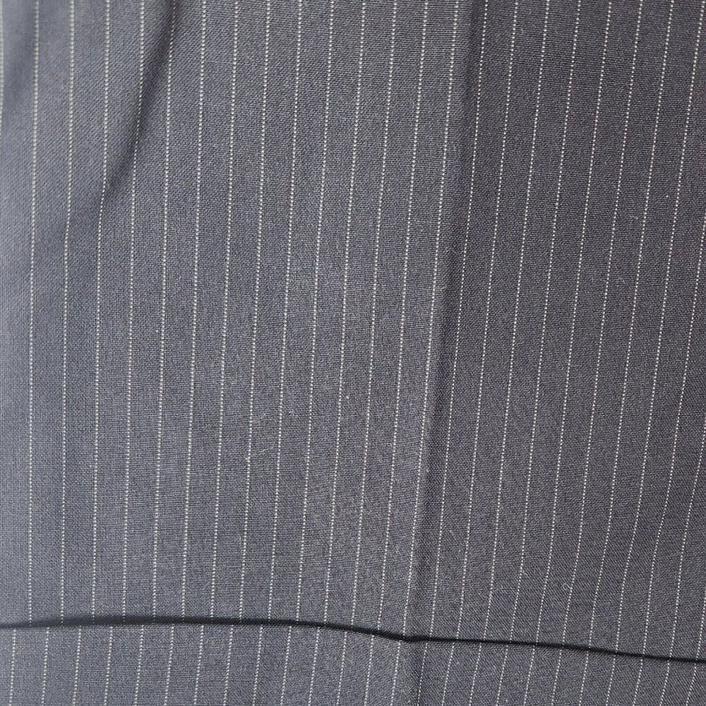 Y2K New York & Company Pinstripe Trouser Cropped Pants Size 2 Navy Blue Stretch - Picture 9 of 13